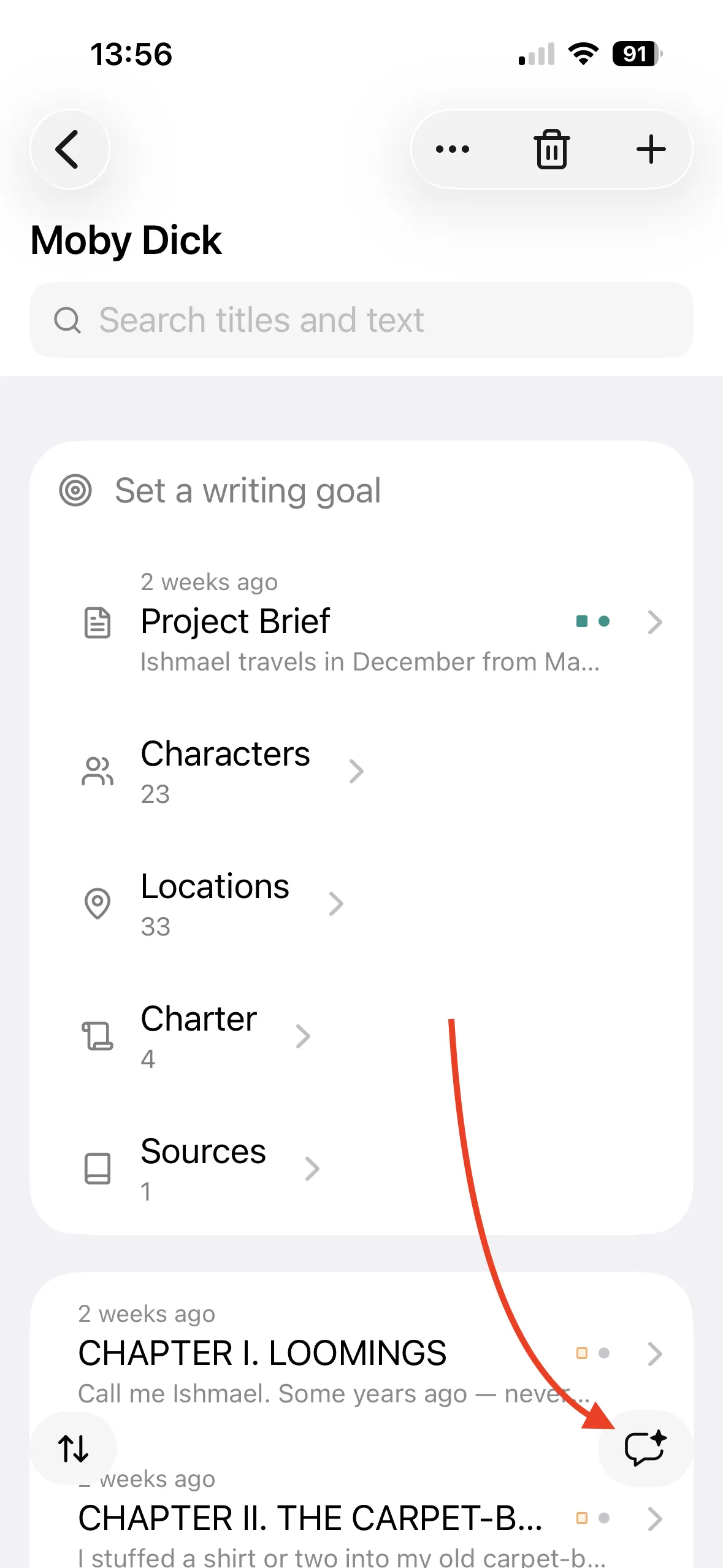 Typetoe on iPhone: the artificial intelligence settings.